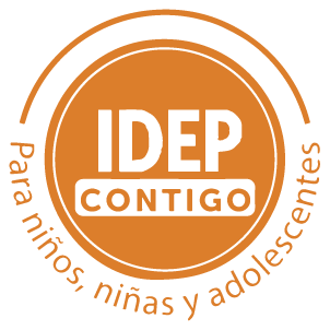 Logo de IDEP Contigo color naranja